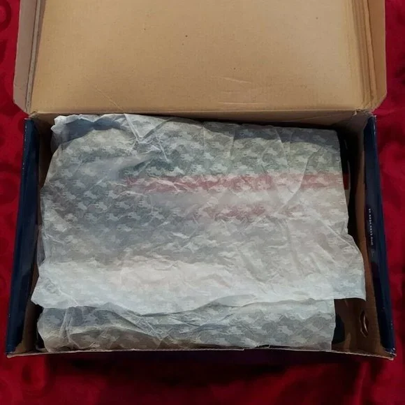 New Polo Ralph Lauren Solomon Canvas Shoes Suicide USA Flag Sui Ski Men's 14D - Picture 9 of 10